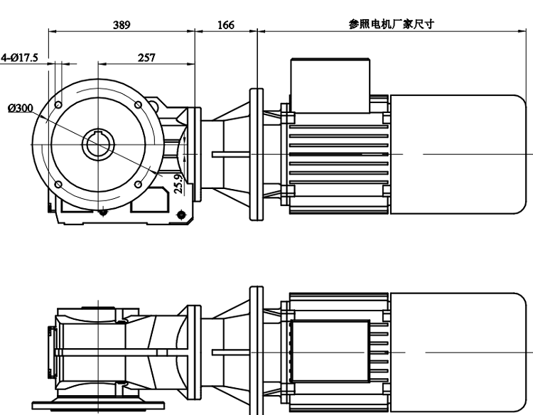 GKAF87-YEJ160M-4-11KW减速电机.png